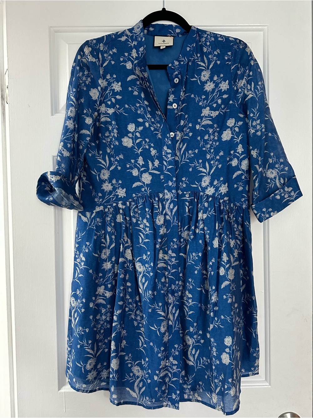 Tuckernuck Royal Dress Blue Floral Button-Front